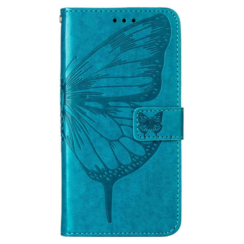 Etui Folio do Oppo A94 5G Motyl Ze Smyczą